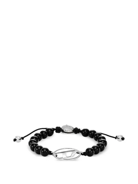 Diesel D logo beaded bracelet