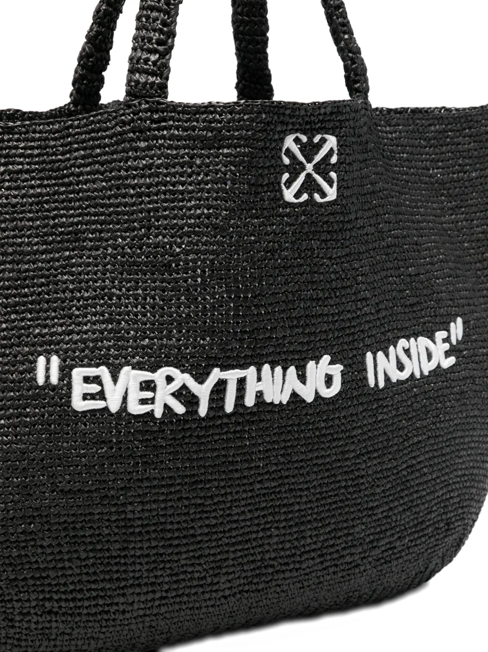 Off-White Jitney geweven shopper Zwart