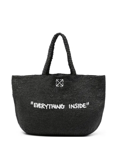 Off-White Jitney woven-design tote bag