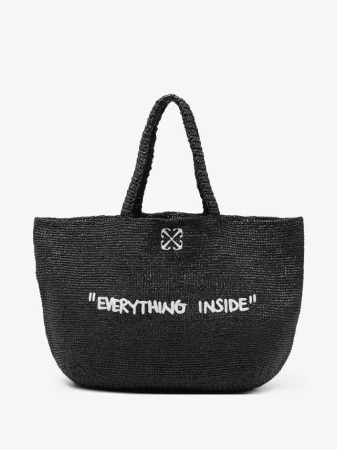 Off-White Jitney woven-design tote bag