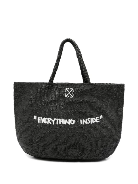 Off-White Jitney arrows-motif woven tote bag