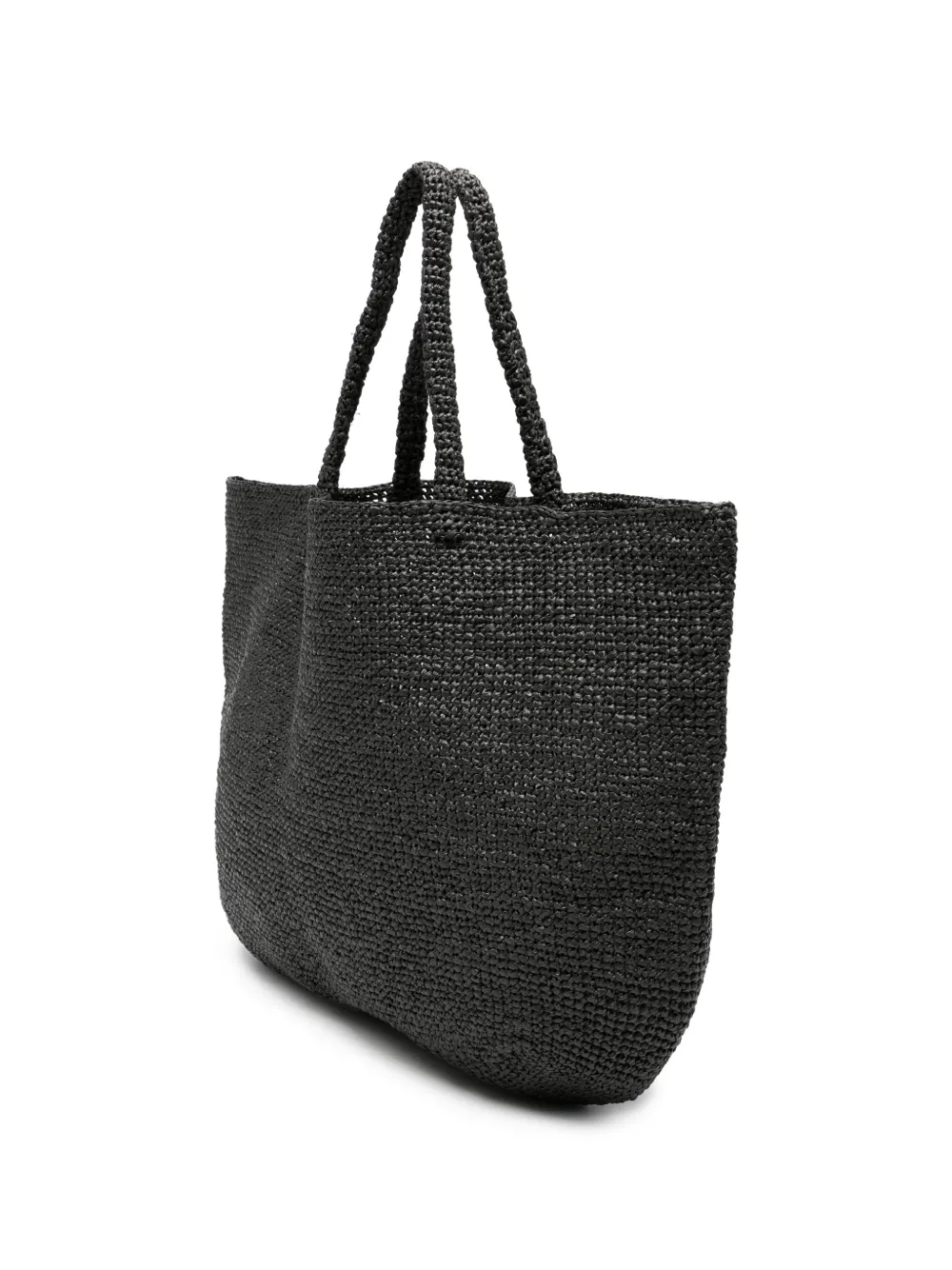 Off-White Jitney geweven shopper met pijlpatroon Zwart