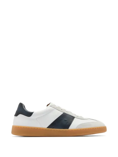 Magnanni panelled suede-trimmed sneakers
