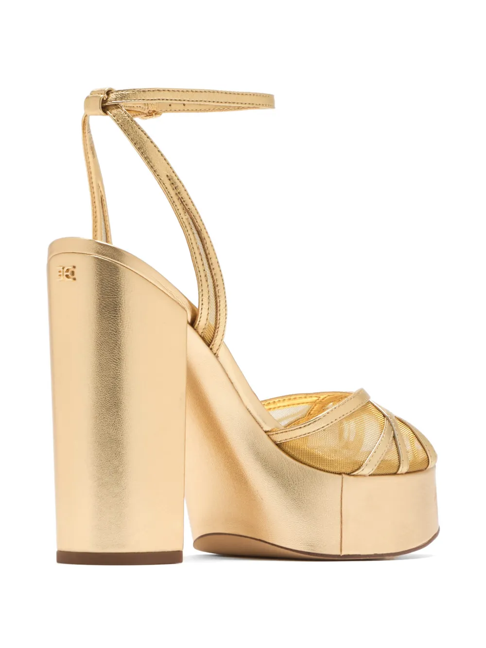 Sam Edelman metallic-effect platform sandals Goud