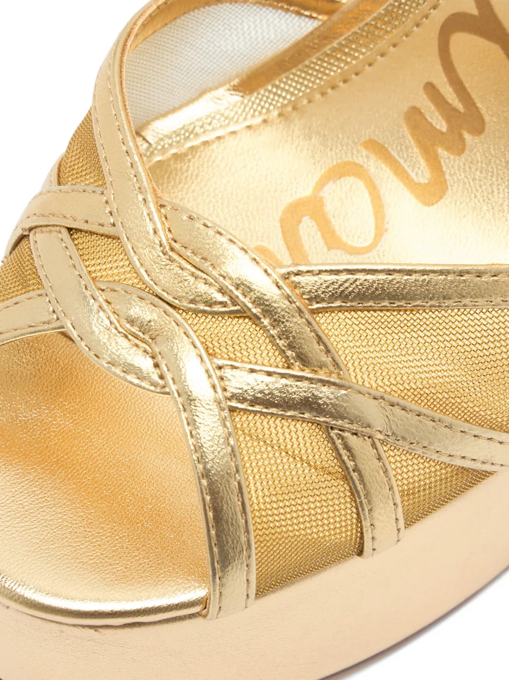 Sam Edelman metallic-effect platform sandals Goud