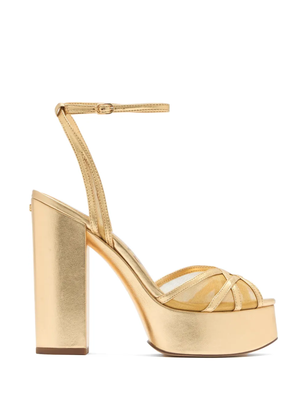 Sam Edelman metallic-effect platform sandals Goud