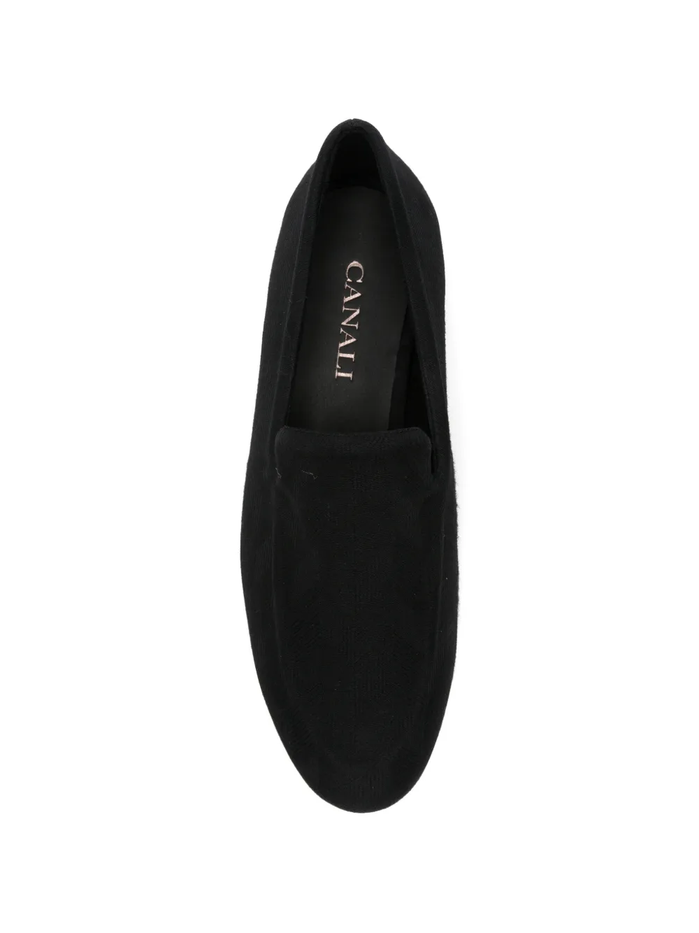 Canali herringbone-pattern loafers Zwart