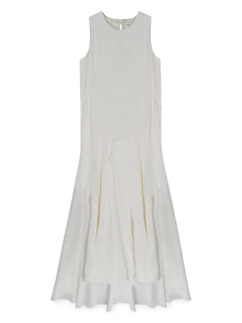 Parah Jurk met flared rok Beige