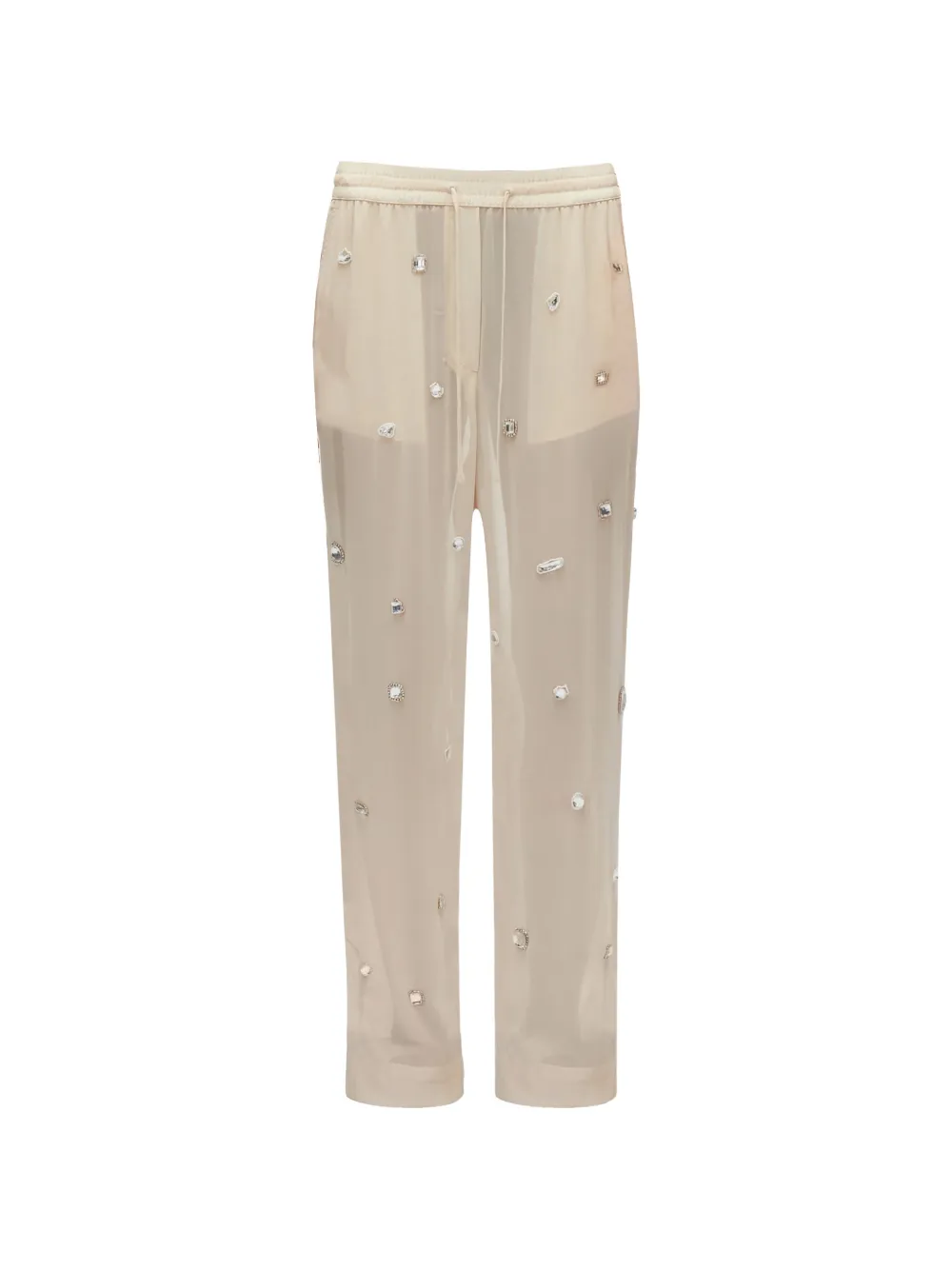 3.1 Phillip Lim gem-embellished chiffon trousers - Toni neutri