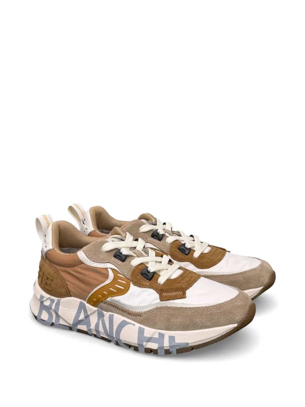 Voile Blanche CLUB01 logo-print lace-up sneakers Bruin