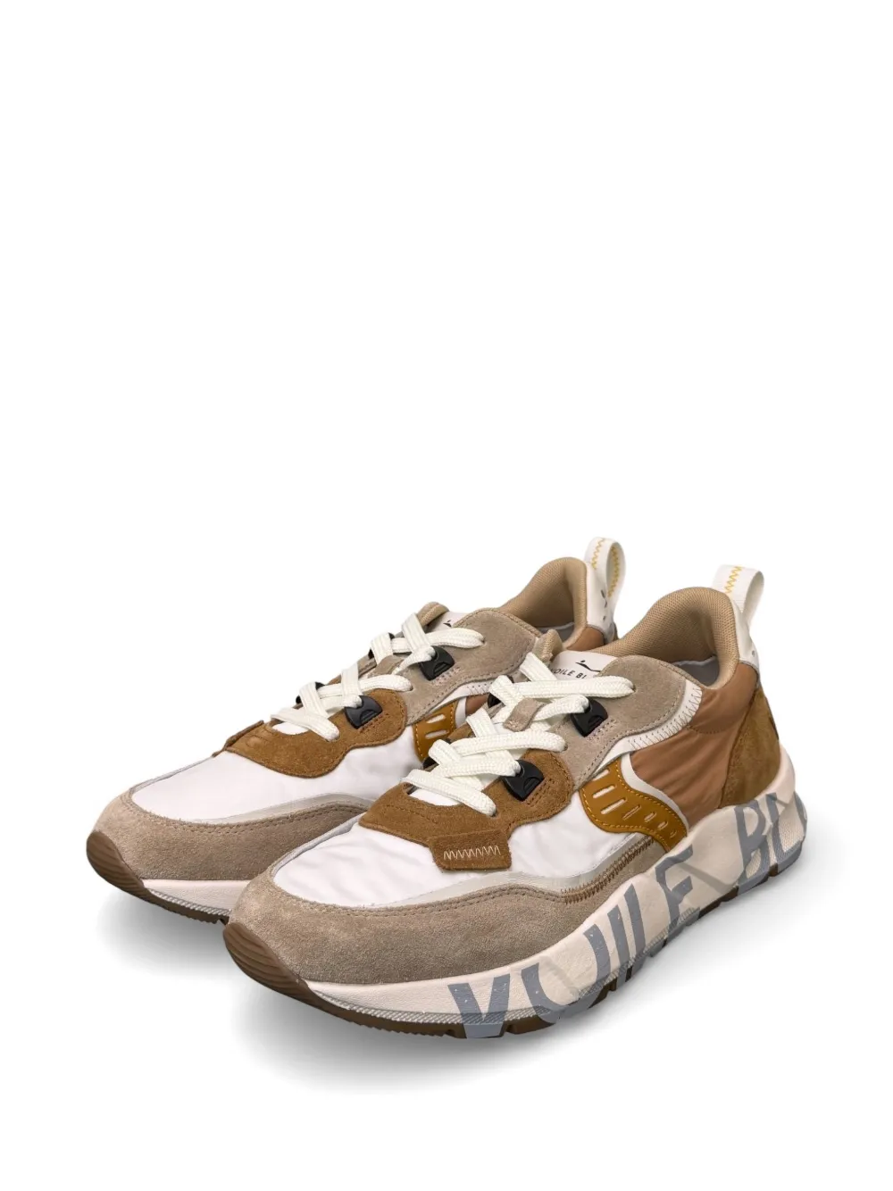 Voile Blanche CLUB01 logo-print lace-up sneakers Bruin