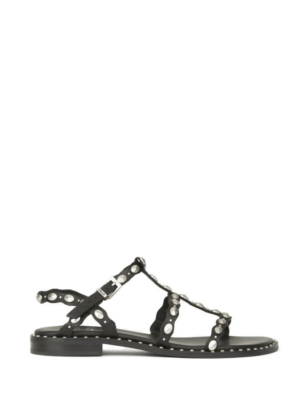 stud-embellished caged flat sandals