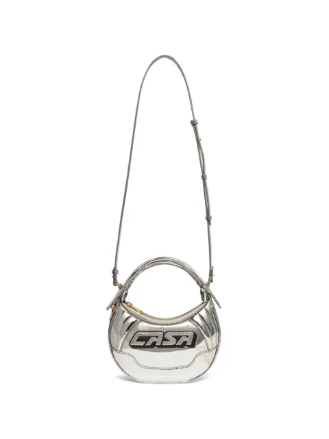 Casablanca Biker metallic-finish cross body bag
