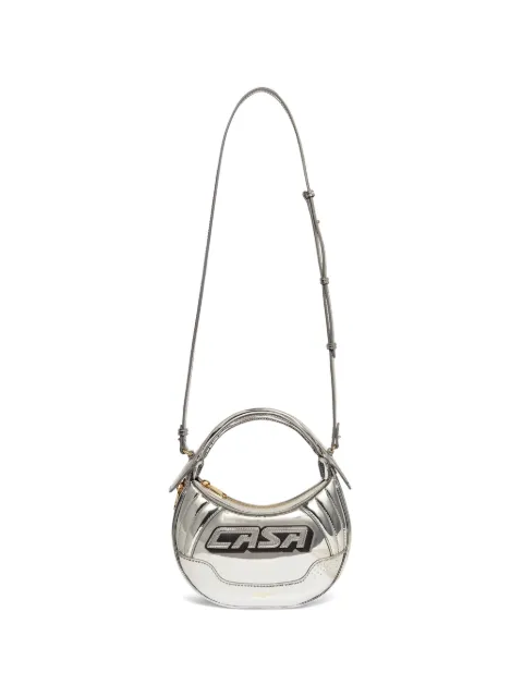 Casablanca Biker metallic-finish cross body bag