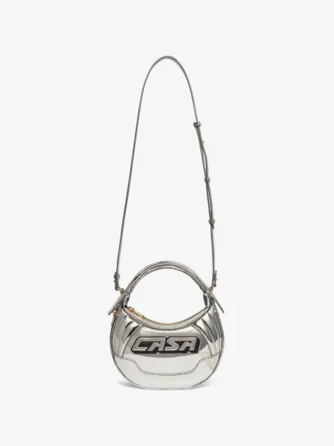 Casablanca Biker metallic-finish cross body bag