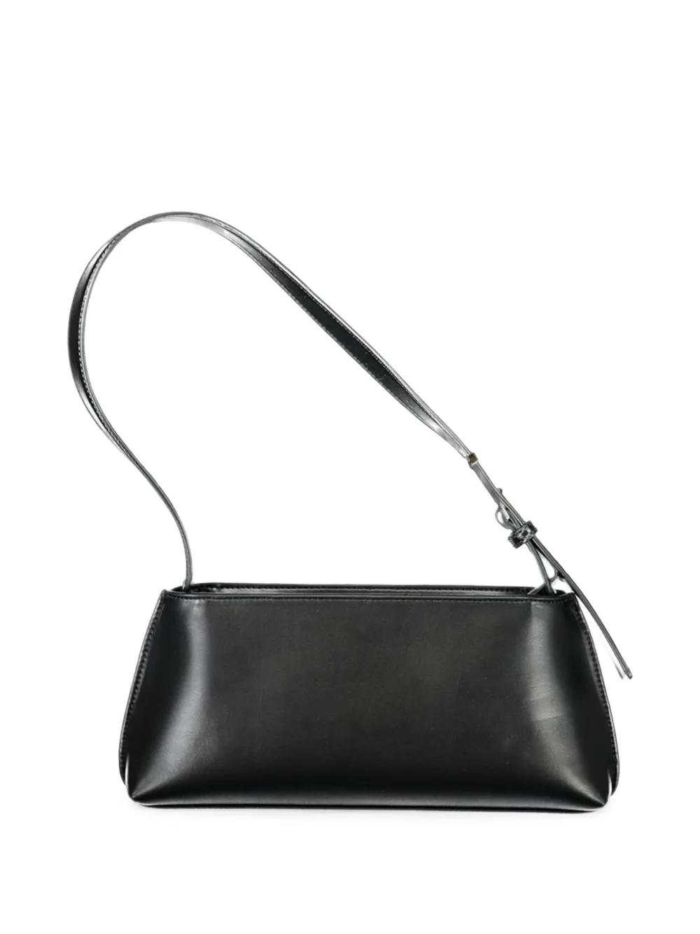 Calvin Klein Leren shopper met logo-reliëf Zwart
