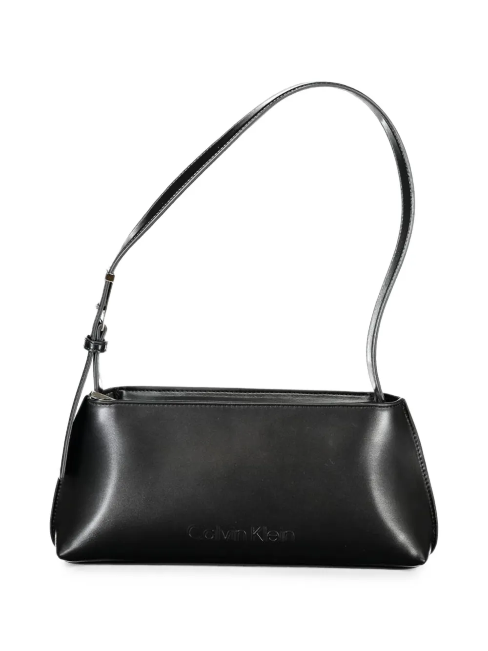 Calvin Klein logo-debossed leather tote bag