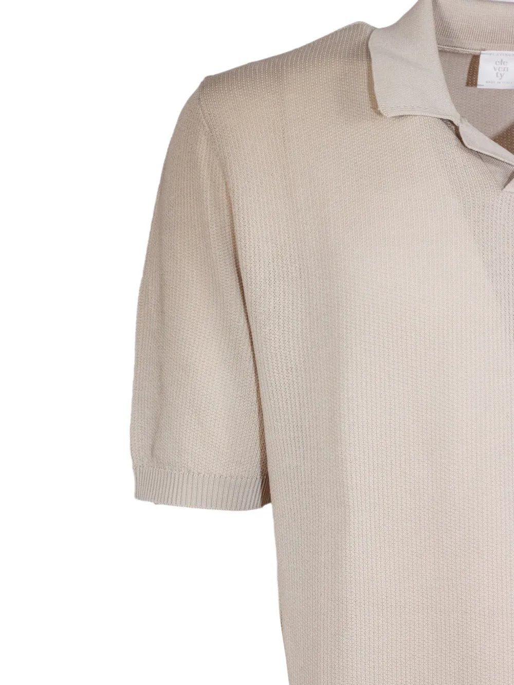 Eleventy Polotrui met korte mouwen Beige