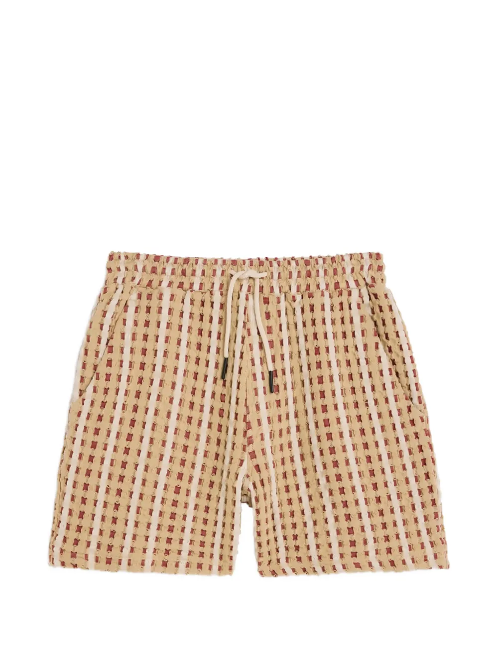 OAS Company plaid-pattern drawstring shorts - Toni neutri