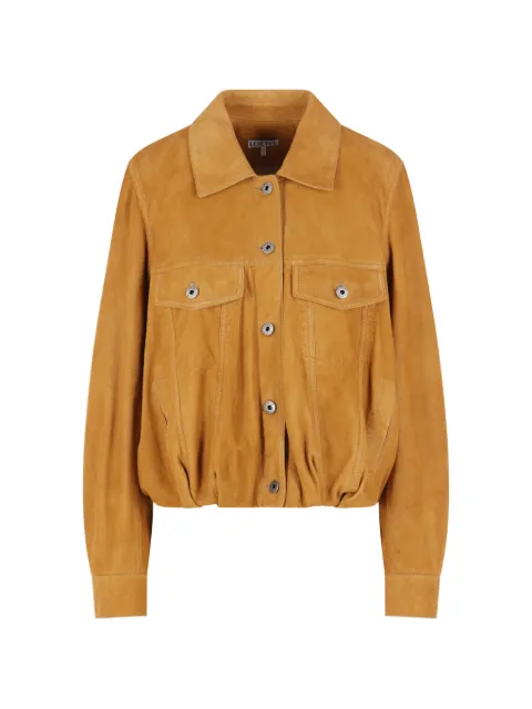 LOEWE Anagram-patch suede jacket