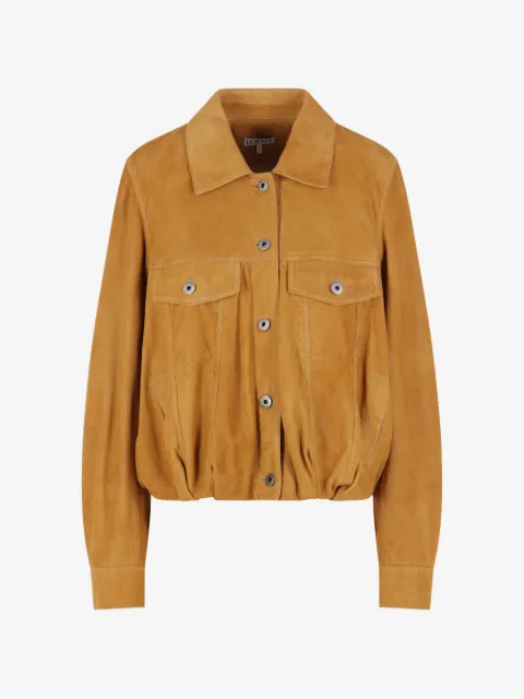 LOEWE Anagram-patch suede jacket