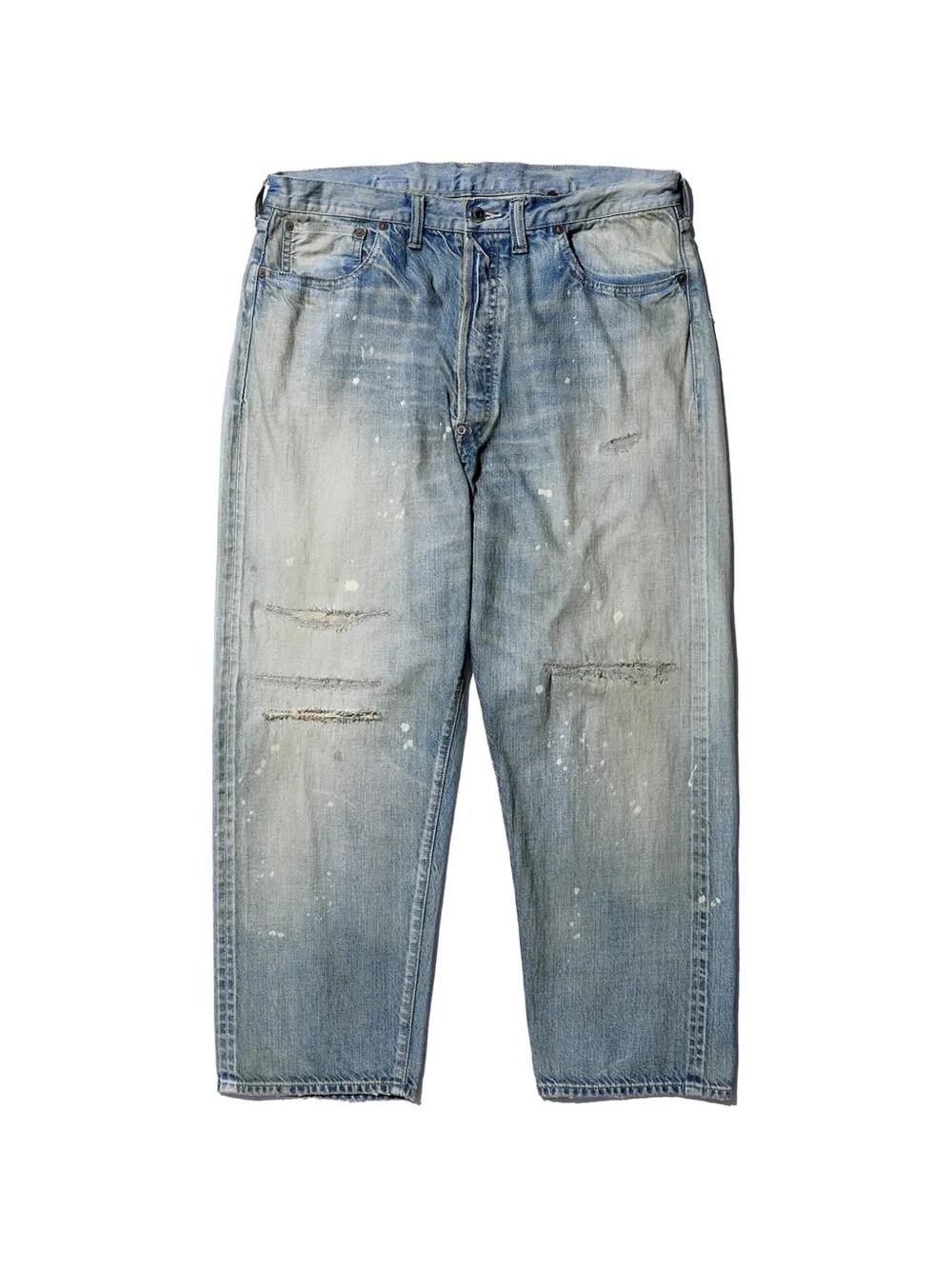 A.presse No. 37 Straight-leg Distressed Jeans In Blue