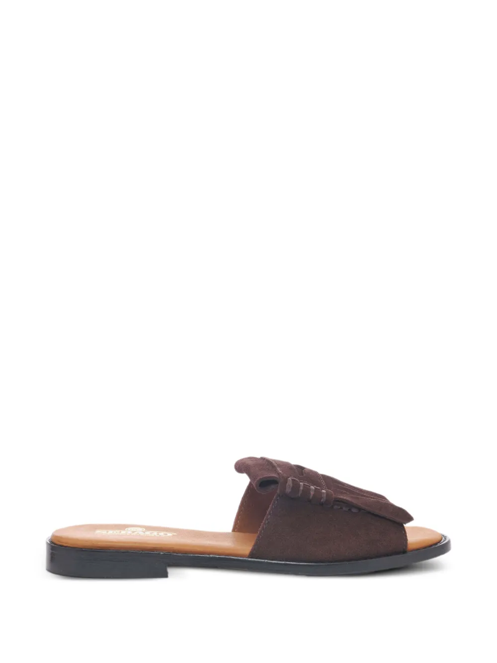 Sebago fringe-detail penny-slot sandals - Marrone