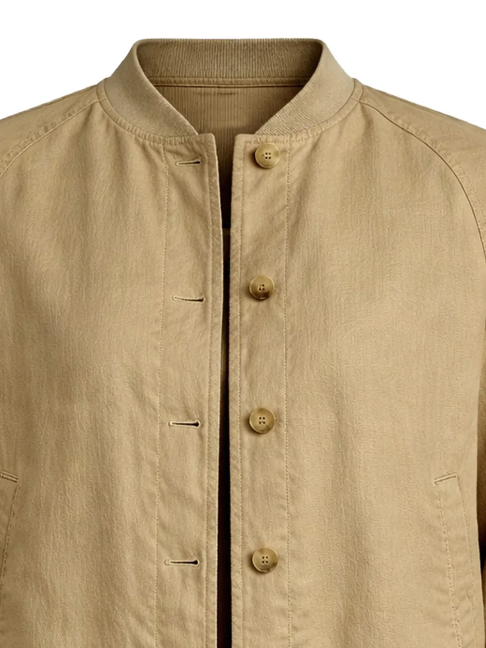 Lauren Ralph Lauren Bomberjack met knoopsluiting Beige