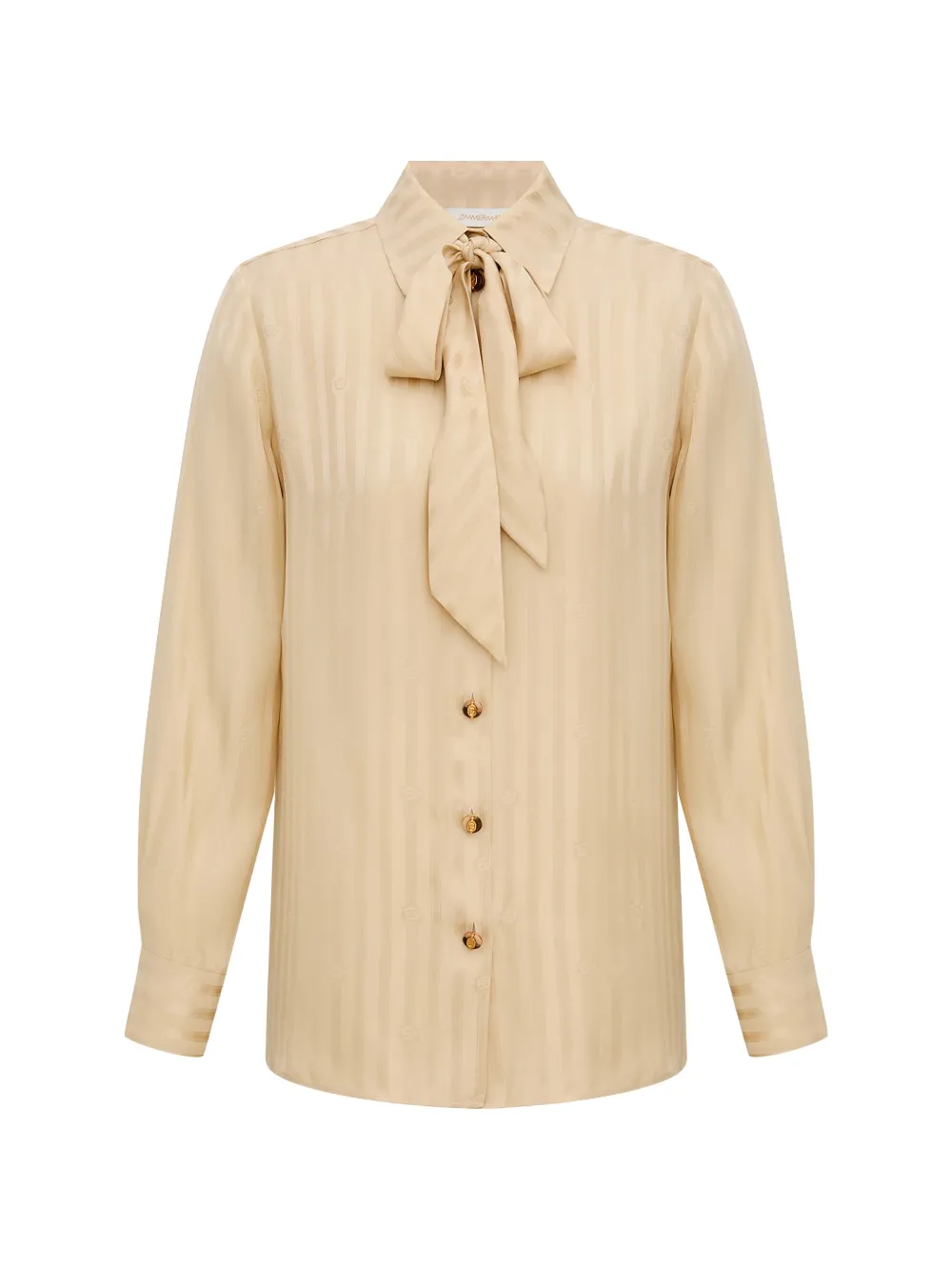 ZIMMERMANN pussy-bow striped shirt - Toni neutri
