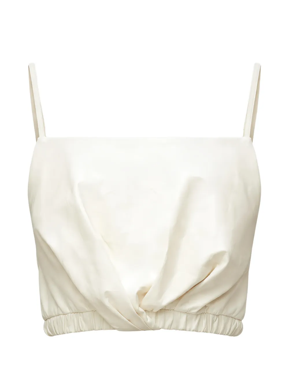 3.1 Phillip Lim twist-front leather cropped top - Nude
