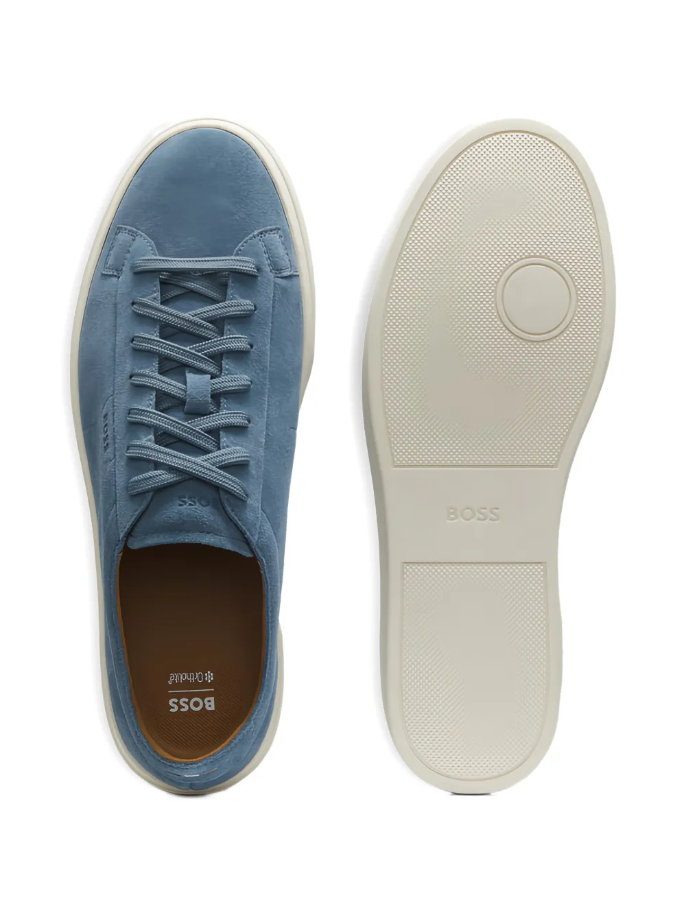 BOSS Kieran suede sneakers Blauw