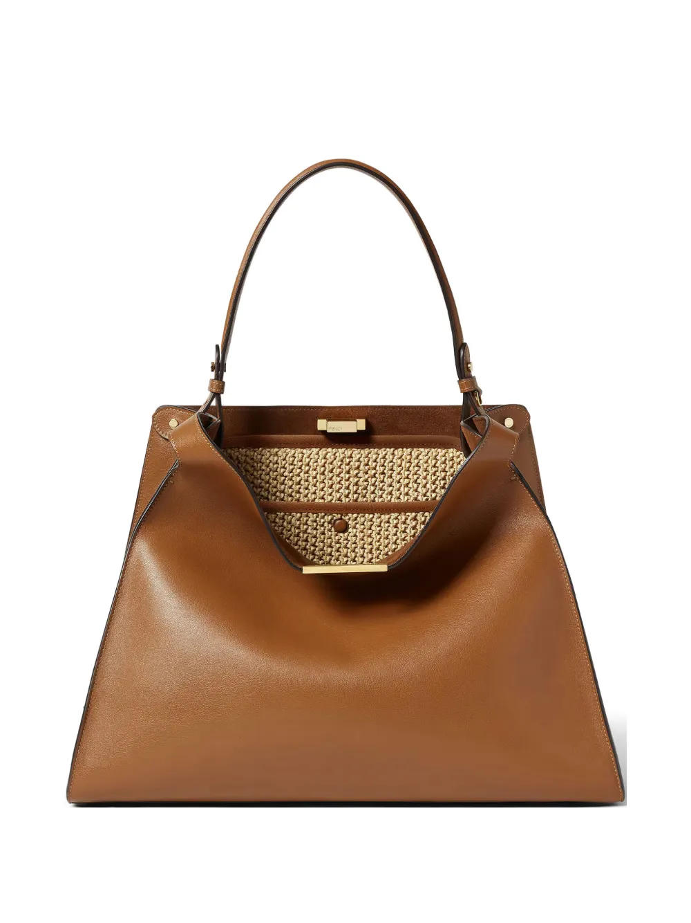 FENDI medium Way leather tote bag - Marrone