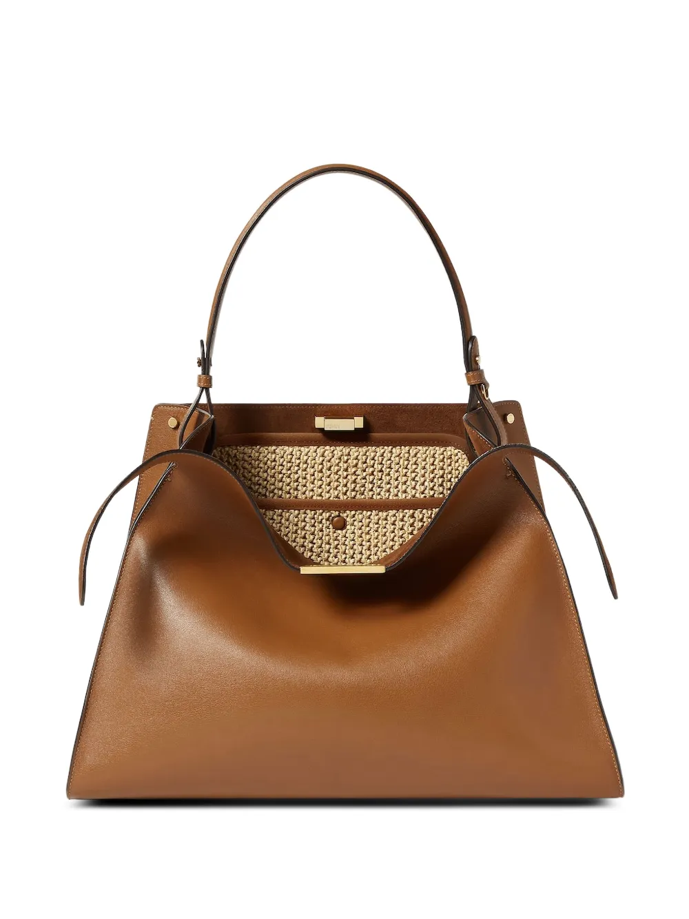 FENDI medium Way leather tote bag - Marrone