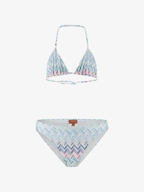 Missoni Kids zigzag-pattern triangle-cup bikini