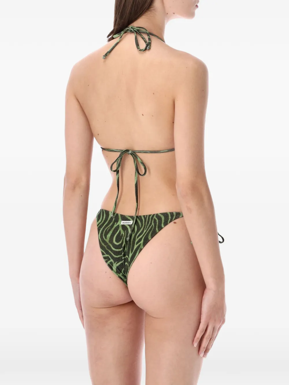 Matinée Kate bikini met zebraprint Groen