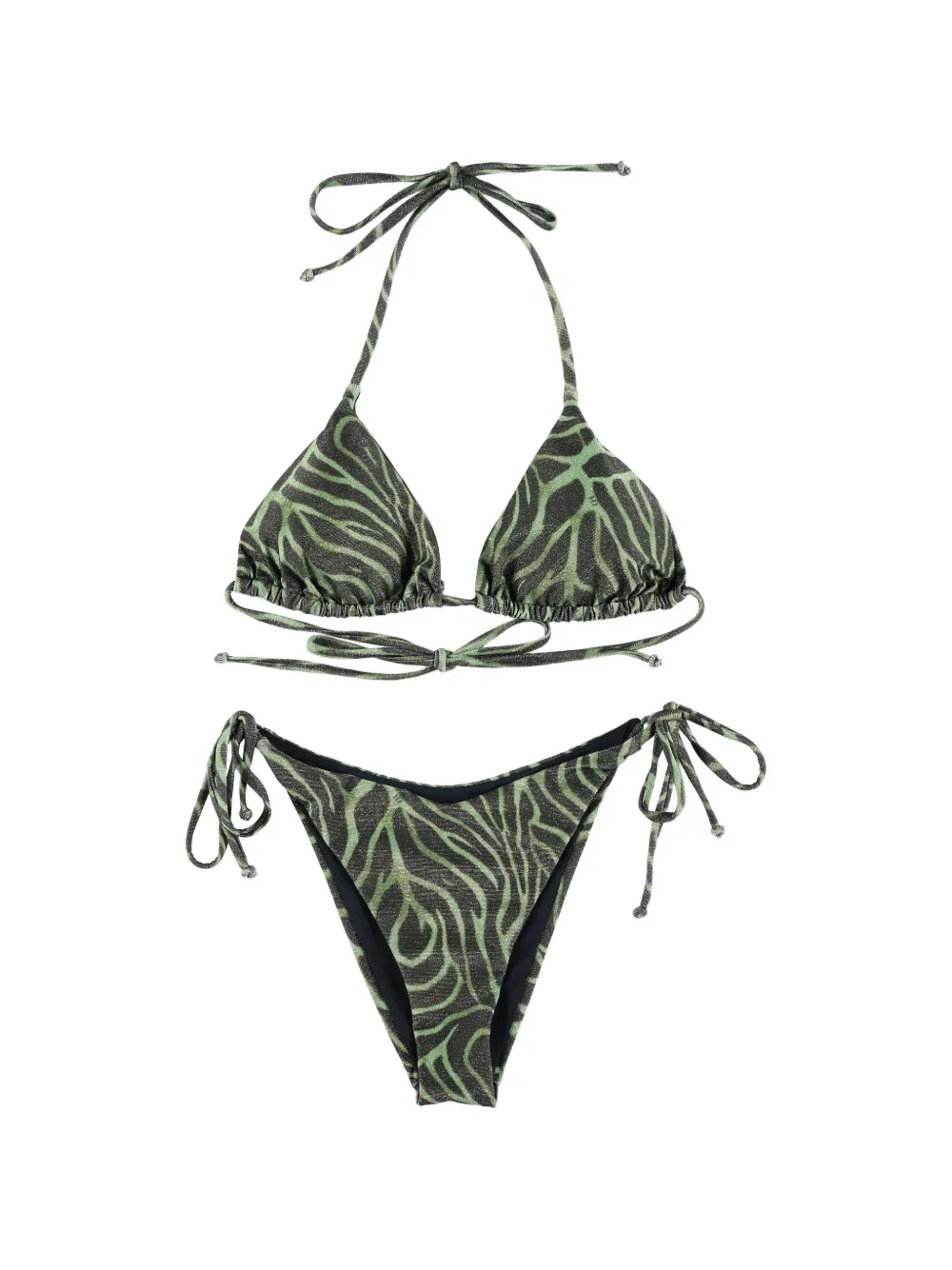 Matinée Kate zebra-print bikini - Verde