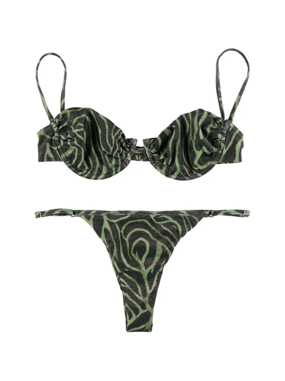 Matinée Marina zebra-print bikini - Verde
