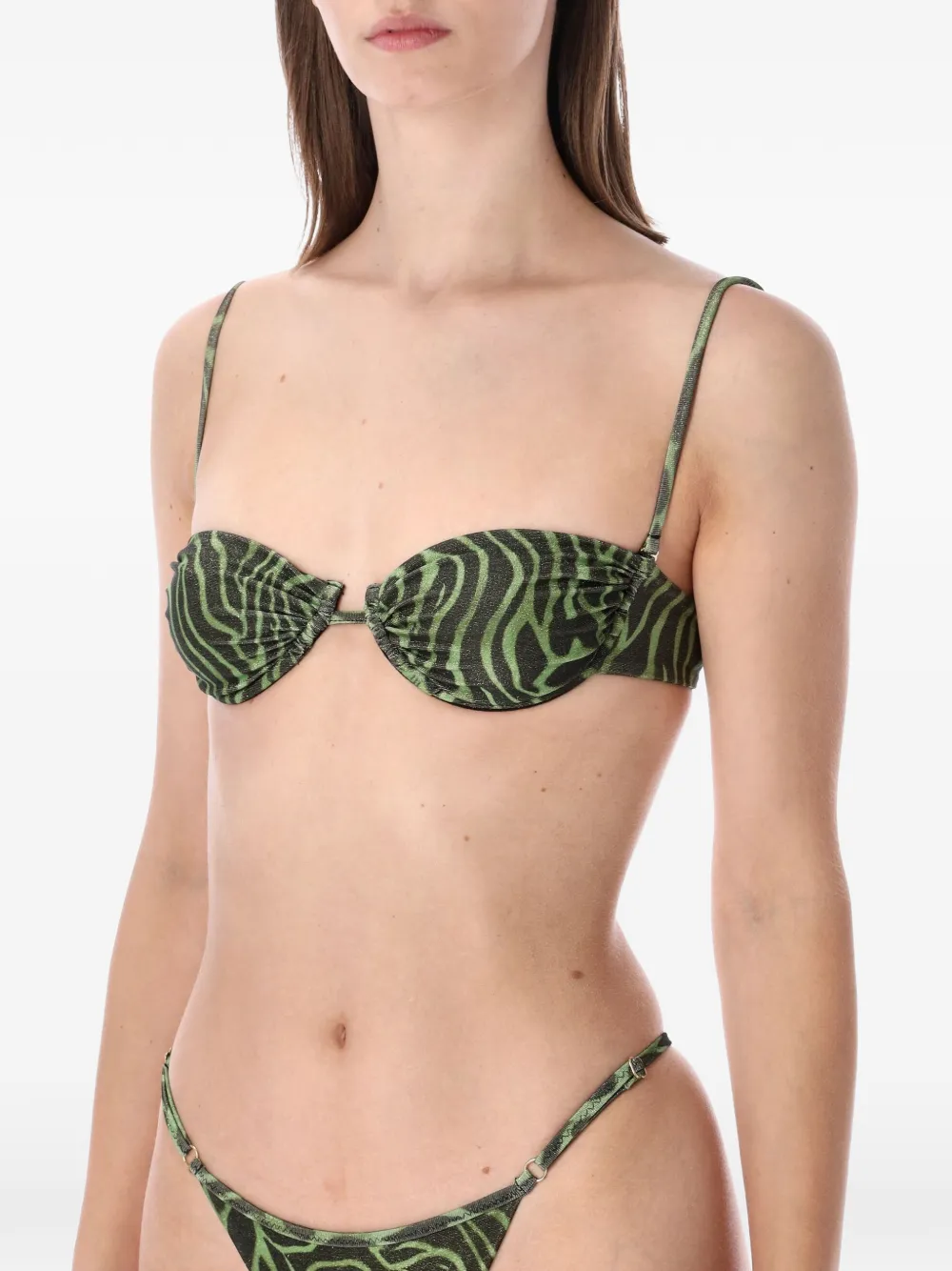 Matinée Marina bikini met zebraprint Groen