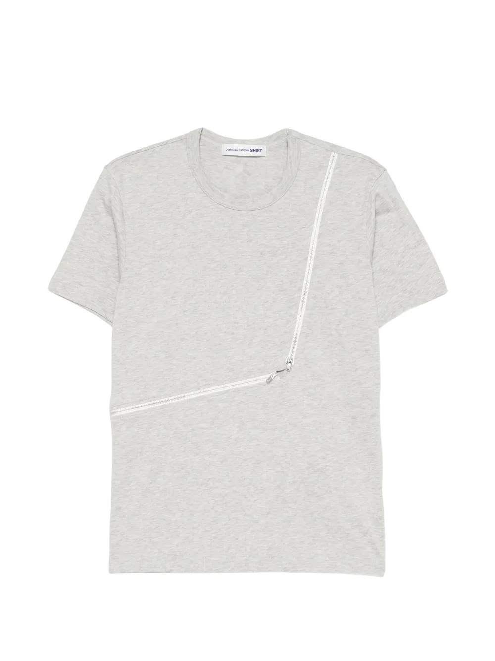 Comme Des Garçons Shirt diagonal-zip T-shirt Grijs