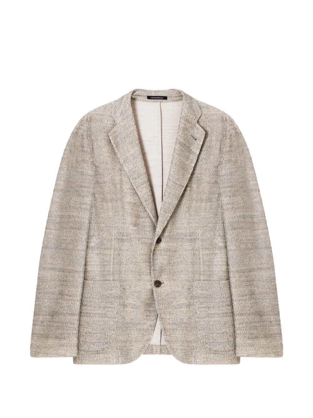 Emporio Armani notched-lapel blazer - Toni neutri