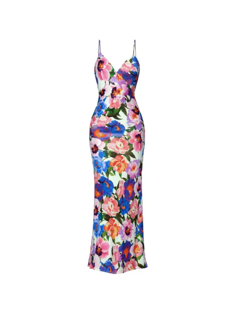 Borgo De Nor Olive floral-print maxi dress