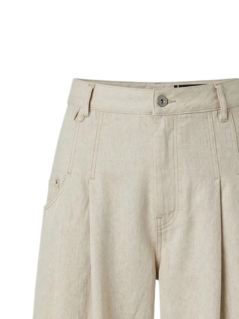 Jacquemus Jeans met geplooid detail Beige