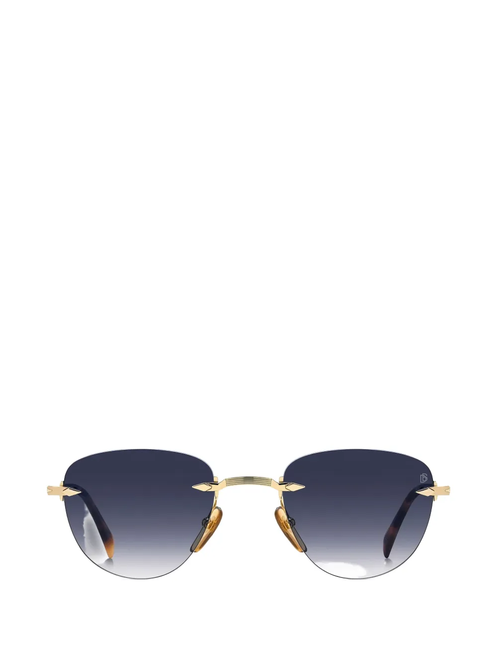 Eyewear by David Beckham Zonnebril met rond montuur Goud