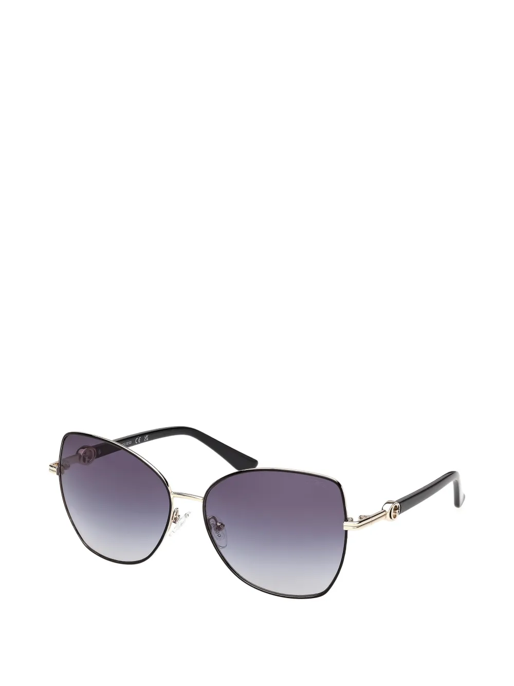 GUESS EYEWEAR Zonnebril met vlinder montuur Zwart