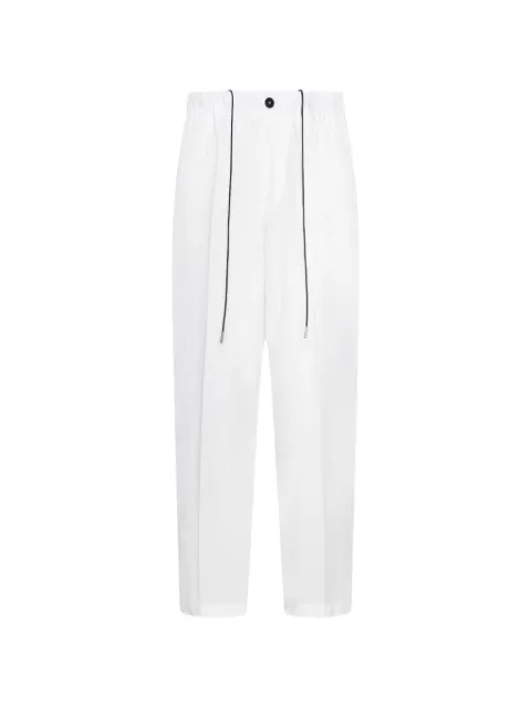 Low Brand drawstring-waist pressed-crease trousers