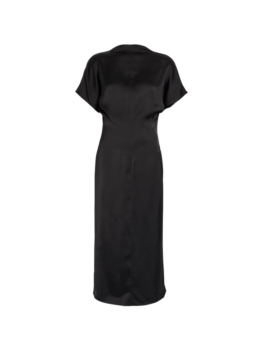 TOVE Aker satin cap-sleeve midi dress - Nero