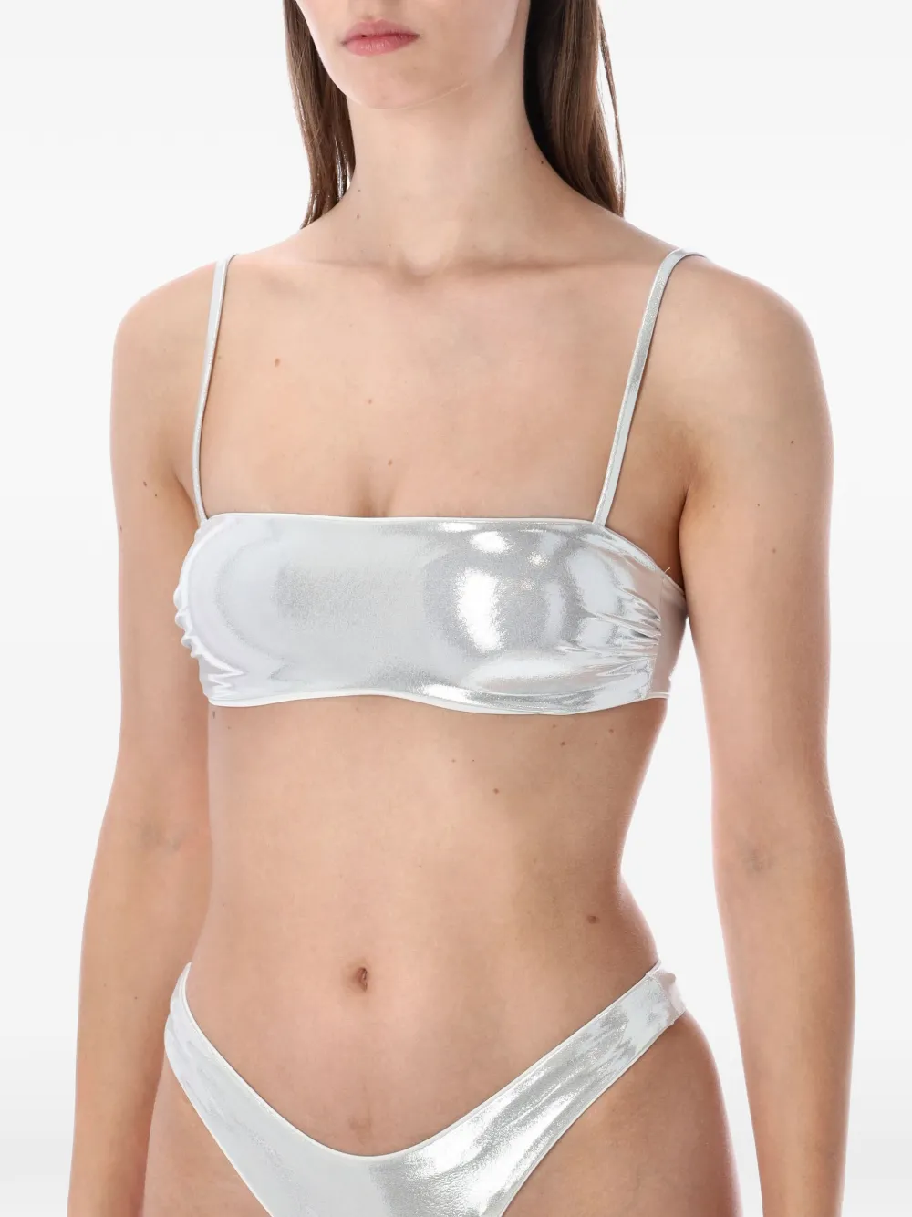 Matinée Arianna bikini met metallic-effect Wit