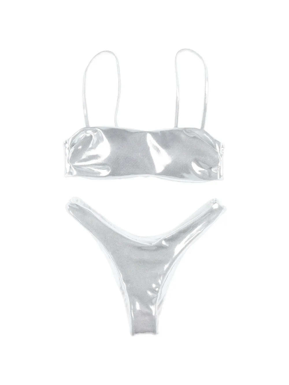 Matinée Arianna metallic-effect bikini - Bianco