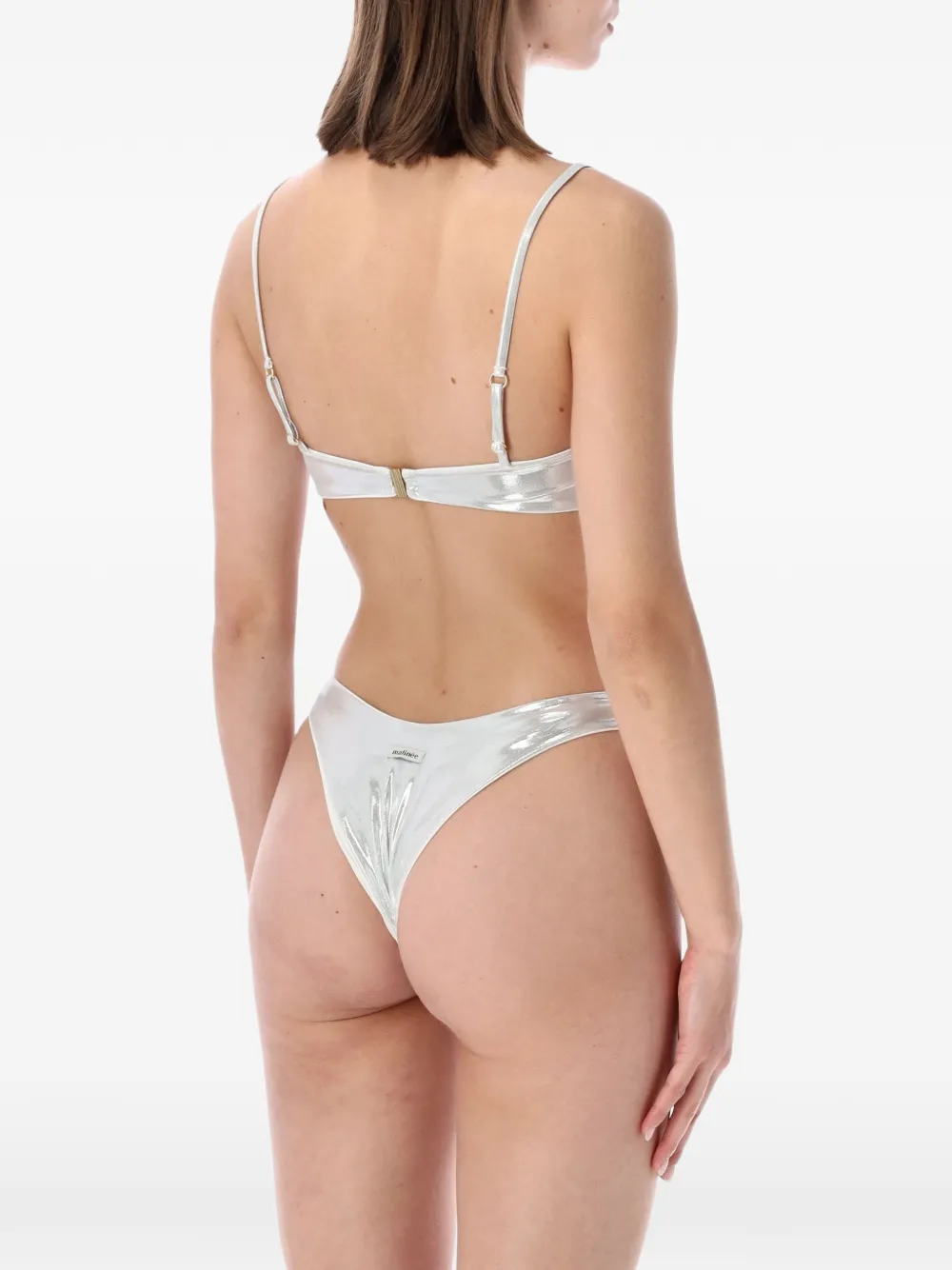 Matinée Arianna bikini met metallic-effect Wit