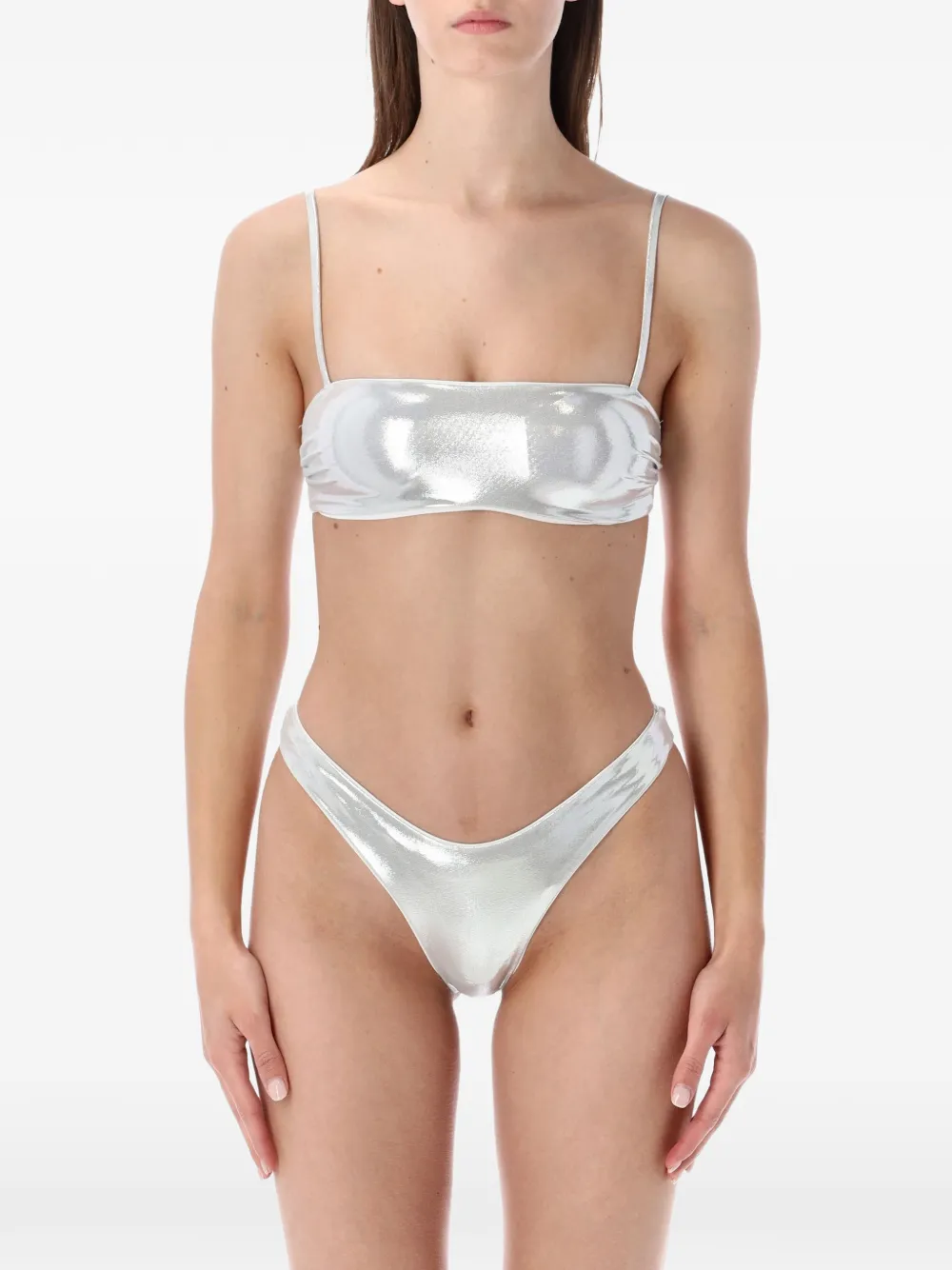 Matinée Arianna bikini met metallic-effect Wit
